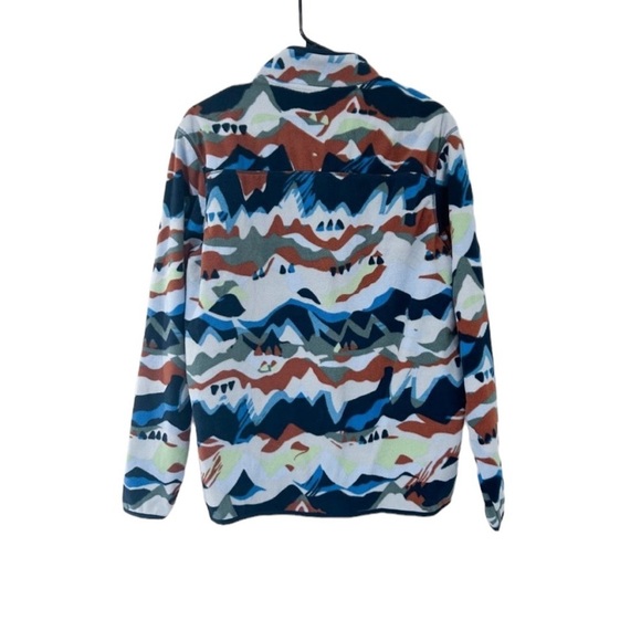 Eddie Bauer Men's Abstract Printed Fleece T-Snap Pullover Jacket Size Medium - Picture 2 of 4